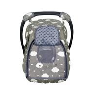 Funda de asiento de coche para bebé, fundas de asiento de coche para bebé, toldo de cubierta de portabebés, ventana en puerta abierta, 2 capas, nube gris, conexión felxible