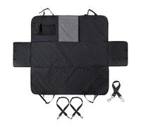 Funda de asiento de coche para perros para asiento trasero, funda de asiento para perro, hamaca con funda impermeable con fondo duro | Protector de asiento trasero para mascotas, cama de viagg