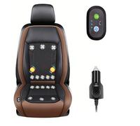 Funda De Asiento De Coche Refrigerante 3 Niveles De Viento Ajustables Cojin Asiento Coche Para coche, SUV, camión, universal,Brown-24V16-BladeFan+Massage