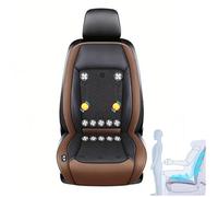 Funda De Asiento De Coche Refrigerante 3 Niveles De Viento Ajustables Cojin Asiento Coche Para coche, SUV, camión, universal,Brown-12V12-BladeFan+Massage