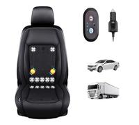 Funda De Asiento De Coche Refrigerante 3 Niveles De Viento Ajustables Cojin Asiento Coche Para coche, SUV, camión, universal,Black-12V12-BladeFan+Massage
