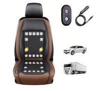 Funda De Asiento De Coche Refrigerante 3 Niveles De Viento Ajustables Cojin Asiento Coche Para coche, SUV, camión, universal,Brown-12V24-BladeFan+Massage