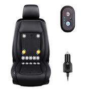 Funda De Asiento De Coche Refrigerante 3 Niveles De Viento Ajustables Cojin Asiento Coche Verano Para coche, SUV, camión, universal,Black-24V12-BladeFan+Massage
