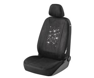 Funda de asiento de coche WALSER 11067 Angelina decorada con cristales de Swarovski, funda protectora para el asiento delantero, protector de asiento
