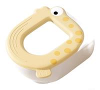 Funda de asiento de inodoro de EVA con 6,5 mm de grosor y base antideslizante para un ajuste consistente en varias geometrías de asiento de inodoro (amarillo)