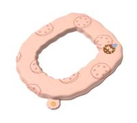 Funda de asiento de inodoro de EVA con tapa abatible para cobertura impermeable y protección higiénica reutilizable en inodoros estándar (rosa)