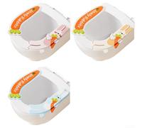 Funda de asiento de inodoro de material EVA con infusión de aromaterapia, respaldo antideslizante y mango integrado para un fácil manejo (G)