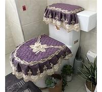 Funda de Asiento de Inodoro de Tela con Encaje de 3 Piezas con Cremallera, Gruesa, Lavable, cómoda, Protectora para Herramientas, elástica y Reutilizable.