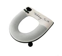 Funda de asiento de inodoro de terciopelo grueso con acolchado de doble capa y cremallera completa, diseño reutilizable optimizado para la limpieza rutinaria (verde tulipán)