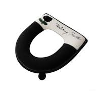 Funda de asiento de inodoro gruesa acolchada cálida con cremallera, lavable y reutilizable, se adapta a la mayoría de asientos de inodoro estándar, diseñada para proporcionar comodidad y facilidad de