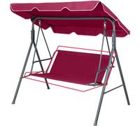 Funda de Asiento de Jardín para Columpio de Jardín, para Silla Mecedora de Jardín, Fundas para Silla de Jardín, 2 y 3 Plazas (Rojo, 115 * 48 * 48cm)