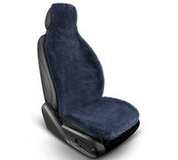 Funda de asiento de piel de cordero para Carado T 337, piel de cordero, color gris oscuro