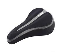 Funda de asiento de silicona gruesa para bicicletas con espuma viscoelástica integrada y canales de aire estratégicamente colocados para gestión del calor (negro)