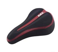 Funda de asiento de silicona gruesa para bicicletas con espuma viscoelástica integrada y canales de aire estratégicamente colocados para gestión del calor (rojo)