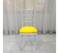 Funda de asiento de silla de elastano elástica extraíble para oficina, comedor, bar, taburete, patio, silla, protección de cojín (amarillo)
