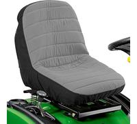 Funda de asiento de tractor, funda para asiento con impermeable con acolchado cómodo, adecuada para vehículos agrícolas pesados, carretillas elevadoras, tractores y cortacéspedes (gris)