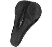 Funda de asiento diseñada en 3D para bicicletas con revestimiento de silicona, inserto de espuma viscoelástica, carcasa de tela elástica y soporte de luz trasera (negro)