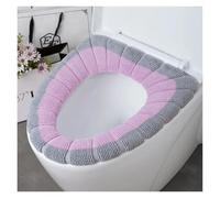 Funda de asiento inodoro universal, cálida y for el invierno, for baño, lavable, extraíble, con cremallera tapa abatible, asa for hogar(Color-05)