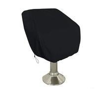 Funda de asiento Oxford 420D para sillas de patio de crucero que proporciona protección contra el polvo y los rayos UV para jardín, marina y asientos de juego (negro)