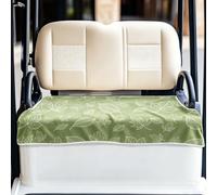 Funda De Asiento para Carrito De Golf Contorno De Hojas Verde Oliva | Cojines Asiento Para Carrito Golf Lavable Suave Manta De Toalla De Asiento Para Asientos De 2 Verano