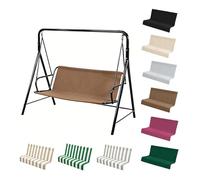 Funda de Asiento para Columpio de Jardín Tela Oxford Gruesa 600D Recambio Balancin Jardin Impermeable, Resistente a los Rayos UV para Porche Patio Exterior ,Coffee-110×45×55cm