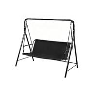 Funda de Asiento para Columpio de Jardín Tela Oxford Gruesa 600D Recambio Balancin Jardin Impermeable, Resistente a los Rayos UV para Porche Patio Exterior,Black-85×48×48cm