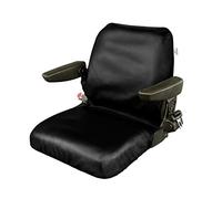 Funda de asiento para excavadora de tamaño pequeño, 1 unidad, piel sintética, color negro, M1 (ancho: 38/47 cm - L: 70 cm)