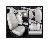 Funda de asiento personalizada, cojín especial for coche, funda de asiento de cuero universal for todas las estaciones, compatible con Tesla Model Y(White)
