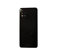 Funda de batería + lente + adhesivo de doble cara compatible con Samsung Galaxy A51 A515F A515 n.1 trasera trasera trasera carcasa de plástico + adhesivo de doble cara + lente con marco (negro)