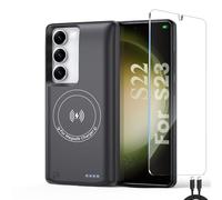 Funda de batería para Samsung Galaxy S23/S22, 10000 mAh, funda de carga inalámbrica inteligente, funda de alimentación portátil, cargador de batería externa magnético