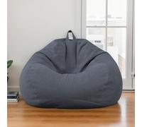 Funda De Bean Bag Solo para Adultos Silla Beanbag Grande Moderno Terciopelo para Oficina Y Sala De Estar Silla Beanbag Gaming,G,80 * 90cm