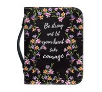 Funda de Biblia for Mujer de Cuero PU - Bolsillo de Almacenamiento de Accesorios, Se Adapta a Biblias/Libros devocionales, Material Protector de Primera Calidad - Elegante Regalo(Pattern J,30.5CM)