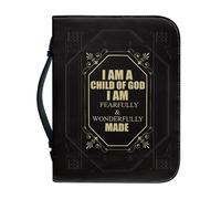 Funda de Biblia for Mujer de Cuero PU - Bolsillo de Almacenamiento de Accesorios, Se Adapta a Biblias/Libros devocionales, Material Protector de Primera Calidad - Elegante Regalo(Pattern N,30.5CM)