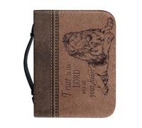 Funda de Biblia for Mujer de Cuero PU - Bolsillo de Almacenamiento de Accesorios, Se Adapta a Biblias/Libros devocionales, Material Protector de Primera Calidad - Elegante Regalo(Pattern L,30.5CM)