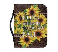 Funda de Biblia for Mujer de Cuero PU - Bolsillo de Almacenamiento de Accesorios, Se Adapta a Biblias/Libros devocionales, Material Protector de Primera Calidad - Elegante Regalo(Pattern B,30.5CM)