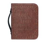 Funda de Biblia for Mujer de Cuero PU - Bolsillo de Almacenamiento de Accesorios, Se Adapta a Biblias/Libros devocionales, Material Protector de Primera Calidad - Elegante Regalo(Pattern F,30.5CM)