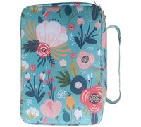 Funda de Biblia para Mujer, Fundas de Biblia Estampado Floral Funda de Libro Funda de Libro Bolsa de Iglesia Bolsa de Biblia Impermeable con Asas Organizador de Biblia Tote de Gran Capacidad, verde