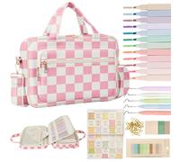 Funda de Biblia para mujer, organizador de suministros de estudio bblico, bolsas grandes de pana, estuche de transporte para nias, regalos cris