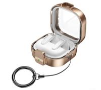 Funda de bloqueo de seguridad de perfil bajo para Samsung Buds 4 y Buds 4 Pro, ofrece una protección completa sin volumen añadido (oro rosa)