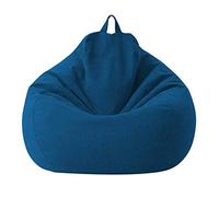 Funda de Bolsa de Frijoles - Funda de algodón y Lino 100 x 120 cm - Funda de sofá para Bolsa de Frijoles con Cremallera sin Relleno