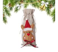 Funda De Botella De Vino De Navidad - Bolsas De Vino De Yute De Navidad | Bolsas De Cubierta De Embalaje De Botella De Vino, Bolsas De Vino Para Salón De Cocina Y Accesorios Para Beber, multicolor, C