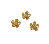 Funda de Botones con Pedrería 10 Uds. Botones de diamantes imitación flores aleación 13,0mm for vestido horquilla