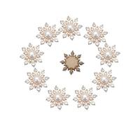 Funda de Botones con Pedrería 10 Uds. Botones de diamantes imitación flores for horquillas, decoración ropa, manualidades Vintage, accesorios costura for(Color 21)