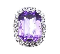 Funda de Botones con Pedrería 5 uds 25 * 33,0 MM diamantes de imitación rectangulares botones costura cuatro agujeros accesorios decorativos for prendas DIY(Color 46)