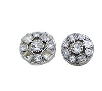 Funda de Botones con Pedrería 6 uds. Botón de Metal con diamantes imitación, traje, chaqueta, suéter, accesorio redondo(Color 1,20MM)