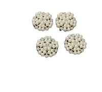 Funda de Botones con Pedrería Botón de adorno con parte posterior plana diamantes imitación, decoración for broche DIY, botones lazo, 4 Uds