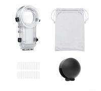 Funda de buceo impermeable para INSTA360 X5 hasta 60 metros de profundidad con cubierta protectora de lente y carcasa magnética compatible de liberación rápida subacuática
