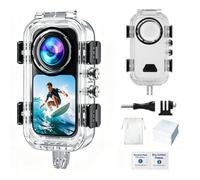 Funda de buceo invisible de 60 m para Insta360 X6, cubierta protectora impermeable para carcasa de buceo Insta 360 X6 con soporte adaptador accesorios de cámara