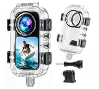 Funda de buceo invisible para Insta360 X6, carcasa de cámara subacuática de 60 m, funda impermeable, funda protectora antivaho con adaptador para accesorios de cámara Insta360 X6