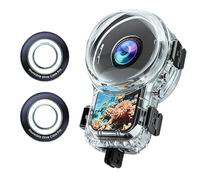 Funda de buceo invisible para Insta360 X6 Pro, carcasa de cámara subacuática impermeable con lente profesional y dos garras adaptadas